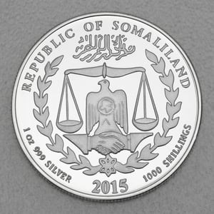 Silbermünze 1oz "Schaf" 2015 Somaliland Lunar – Year of the Sheep 19% (Somalia) - Miniaturansicht 2