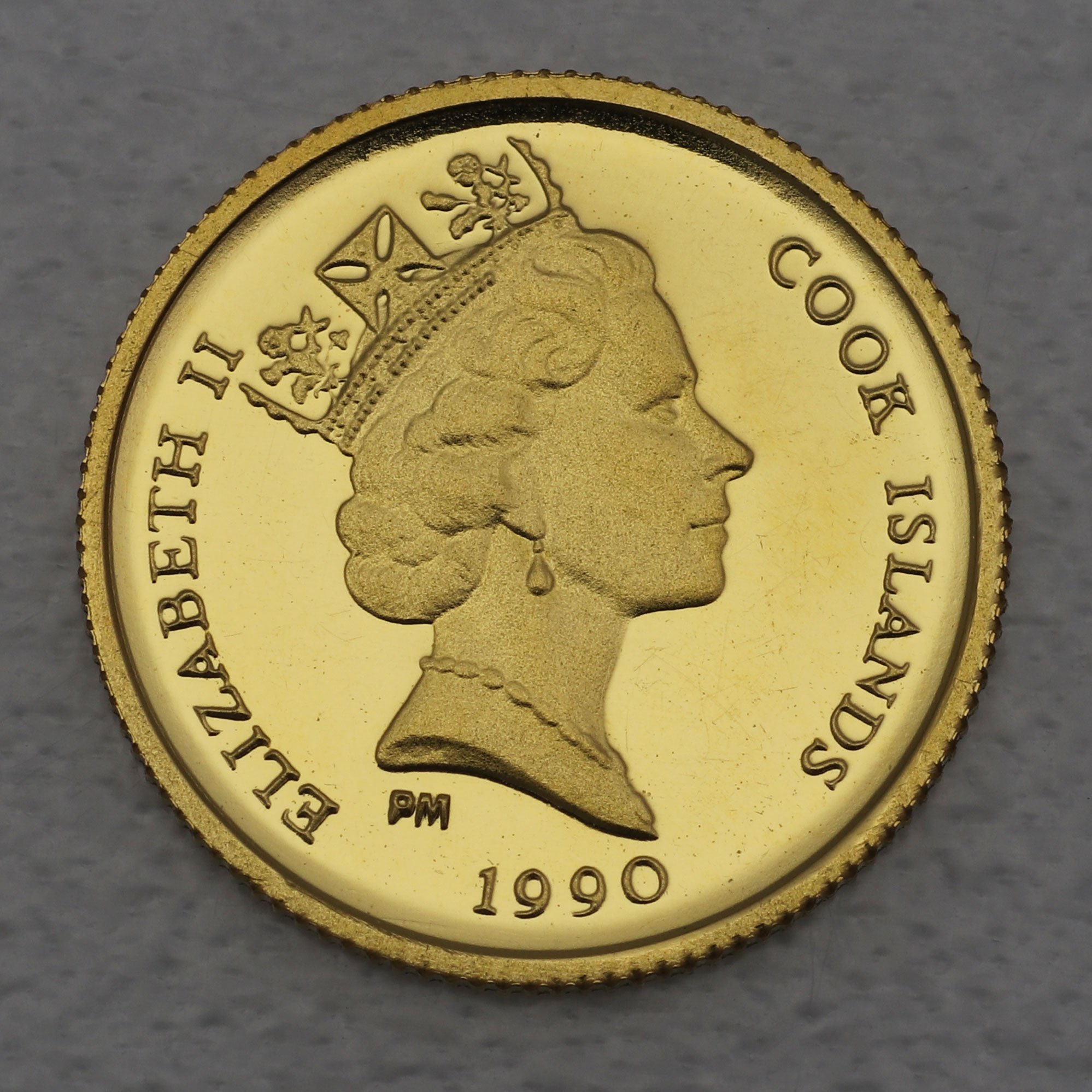 Goldmünze 1/25oz "Tiger" 1990 Endangered Wildlife (Cook Islands) - Detailansicht 1