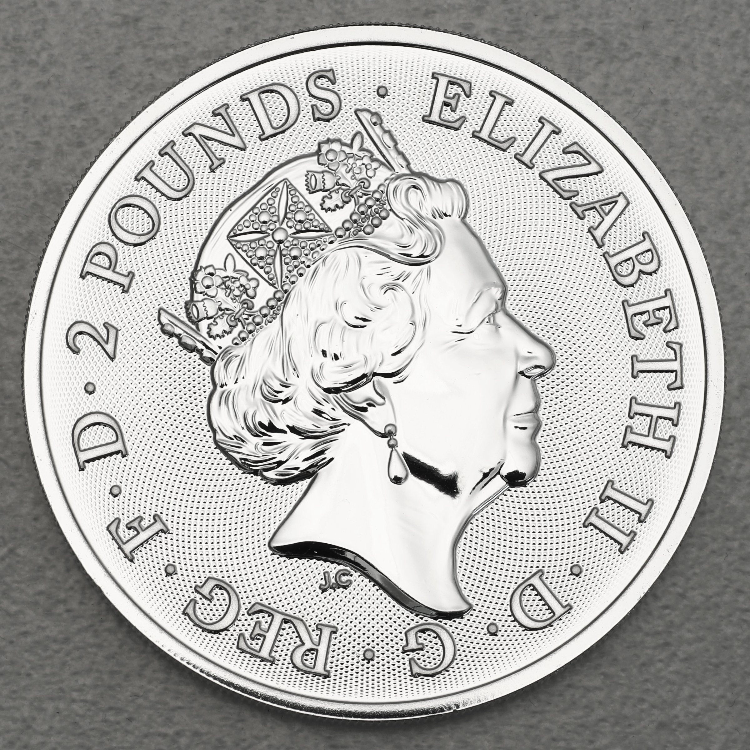 Silbermünze 1oz "Schwein" 2019 Lunar – Year of the Pig (Großbritannien) - Detailansicht 1