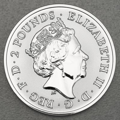 Silbermünze 1oz "Schwein" 2019 Lunar – Year of the Pig (Großbritannien) - Miniaturansicht 2