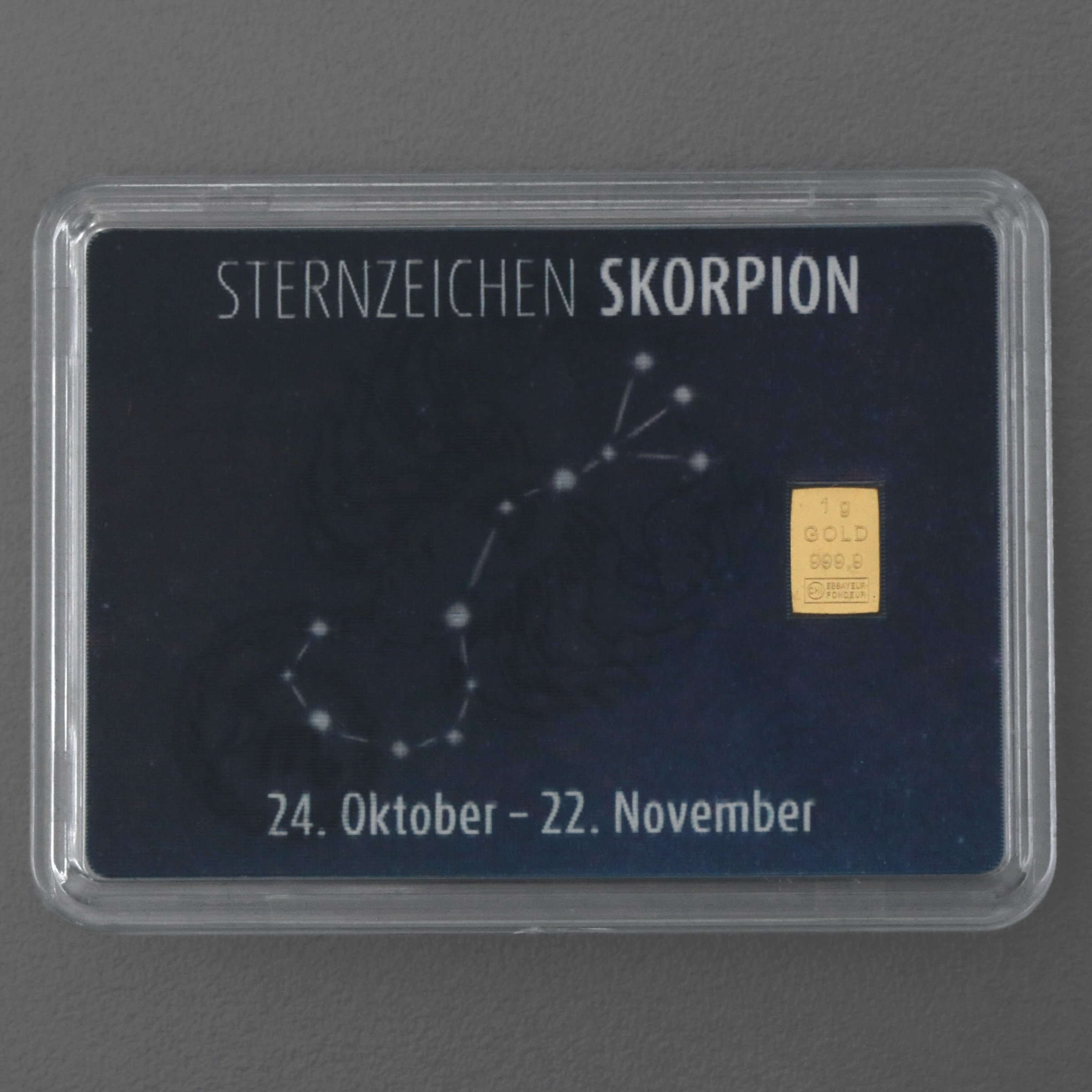 Goldbarren 1g "Sternzeichen: Skorpion" (Flip) - Detailansicht 2