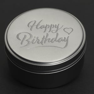 Geschenk-Box "Happy Birthday" (rund, Ø: ca. 8 cm) image