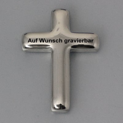 Silber 3-D Barren "Gravur-Kreuz" 100g, glänzend, gegossen - Miniaturansicht 2