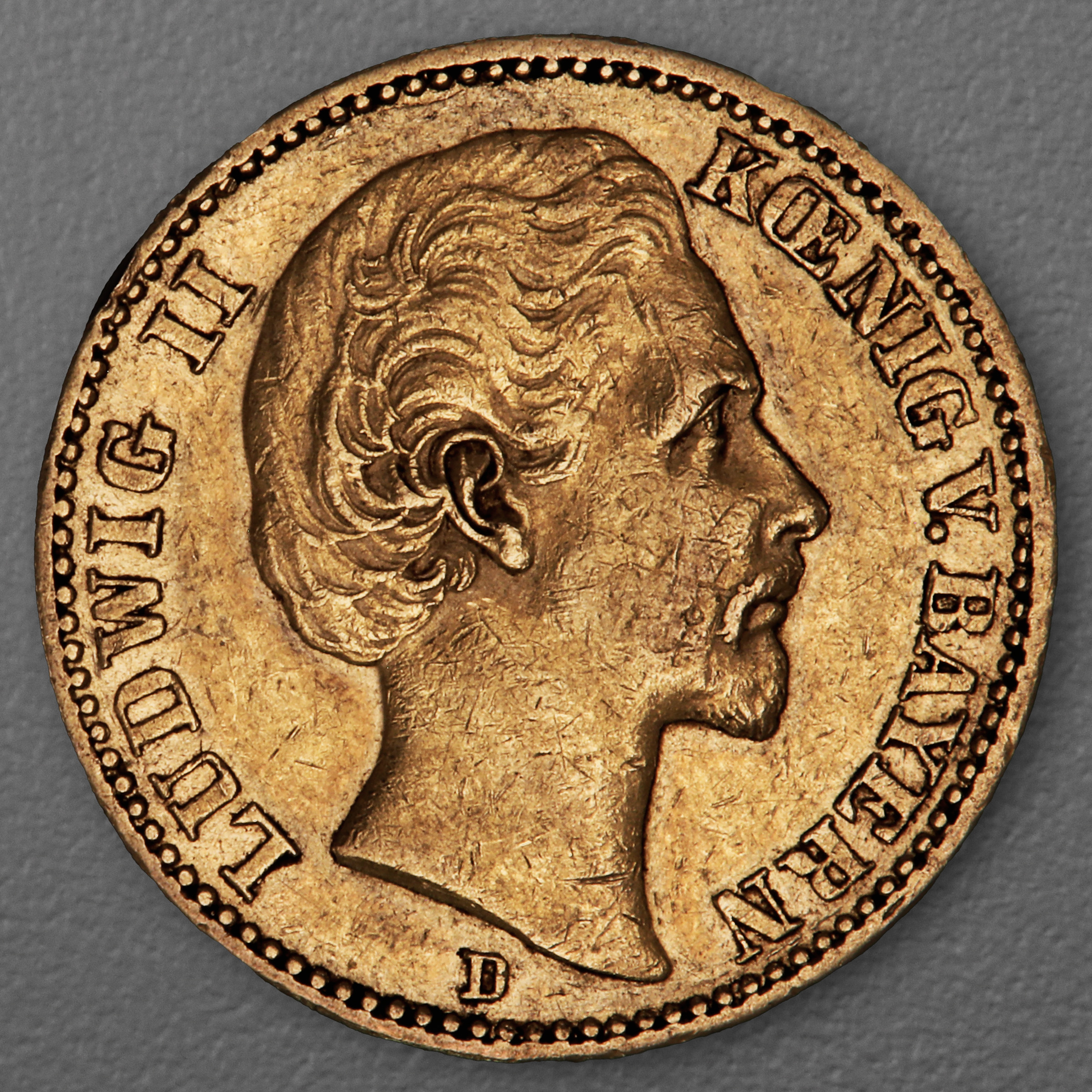 Goldmünze 20 Mark "Ludwig II." 1873-D J.194 (Bayern) - Hauptansicht