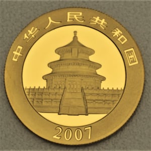 Goldmünze 1/2oz "Panda" 2007 (China) - Miniaturansicht 2