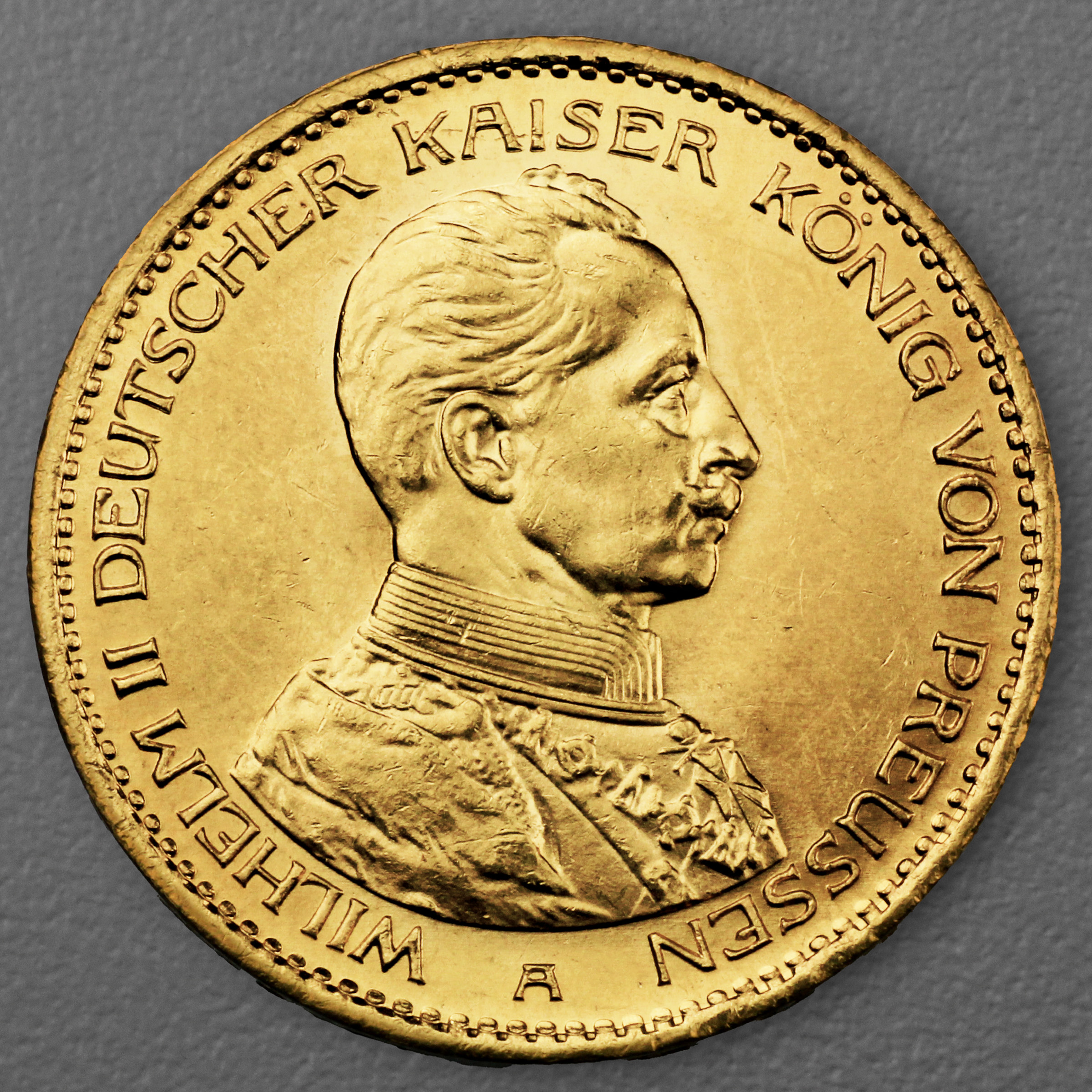 Goldmünze 20 Mark "Wilhelm II. Uniform" 1915-A J.253 (Preußen) - Hauptansicht