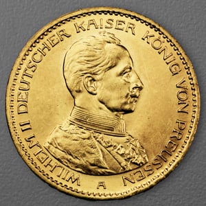 Goldmünze 20 Mark "Wilhelm II. Uniform" 1915-A J.253 (Preußen) - Hauptansicht