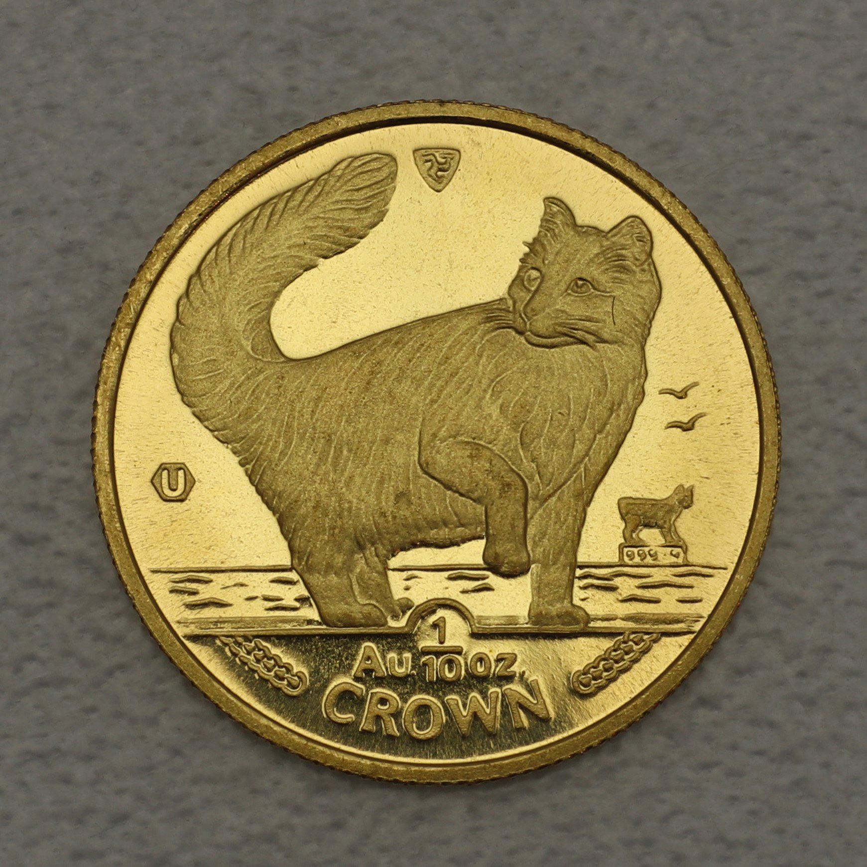 Goldmünze 1/10oz "Norwegian Forest Cat" 1991 Cats (Isle of Man) - Hauptansicht