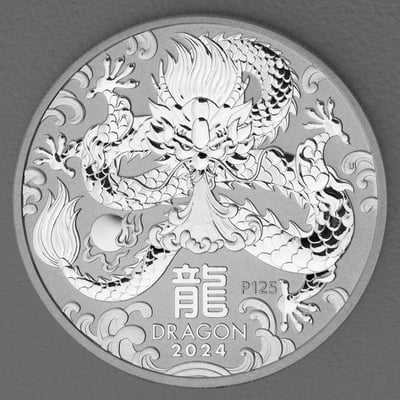 Silbermünze 1oz "Drache" 2024 Lunar III – Year of the Dragon 19% (Australien) - Hauptansicht
