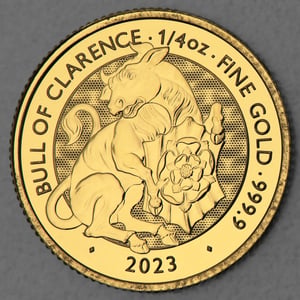 Goldmünze 1/4oz "Bull of Clarence" 2023 Royal Tudor Beasts (Großbritannien) - Hauptansicht