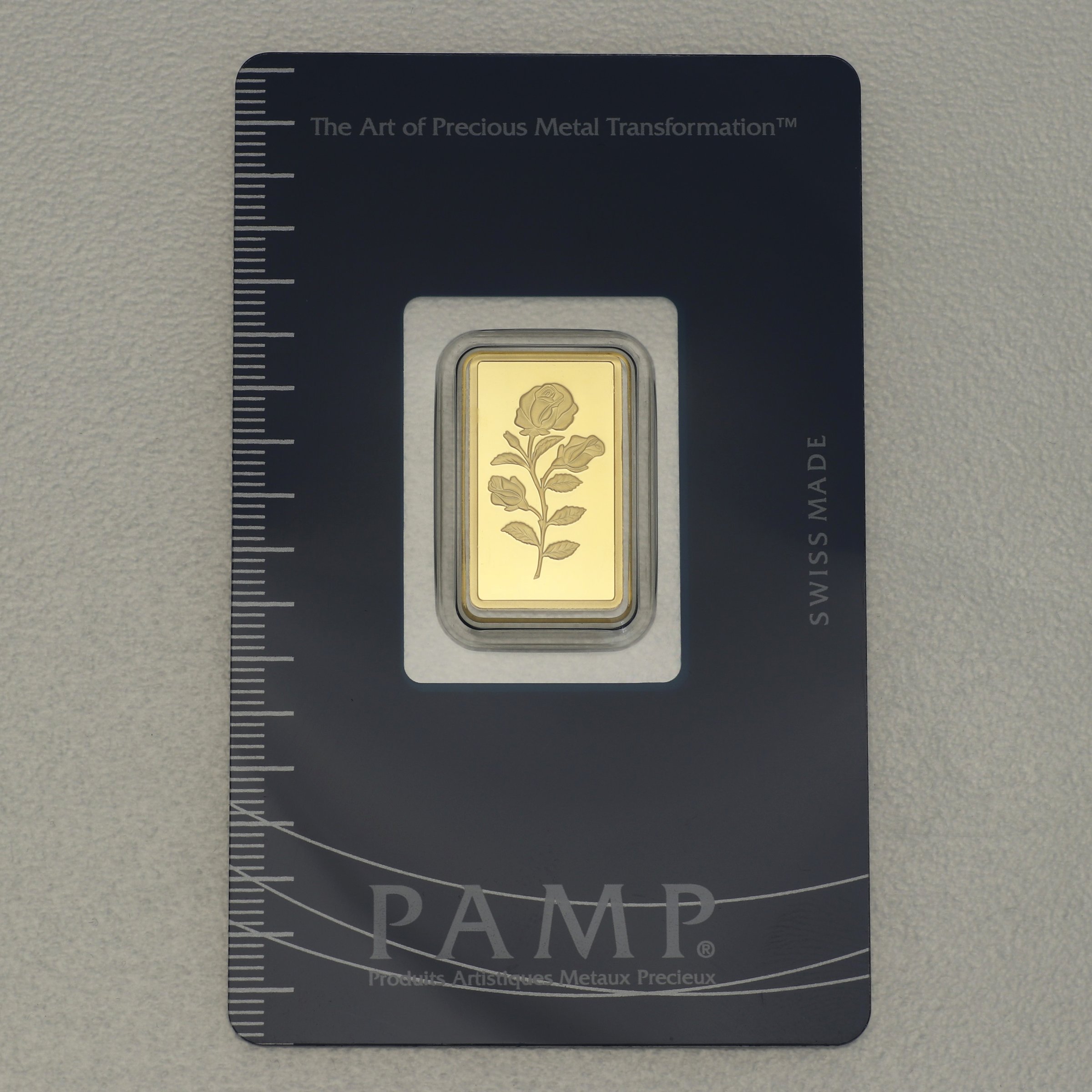 Goldbarren 2,5g PAMP "Rose" - Hauptansicht
