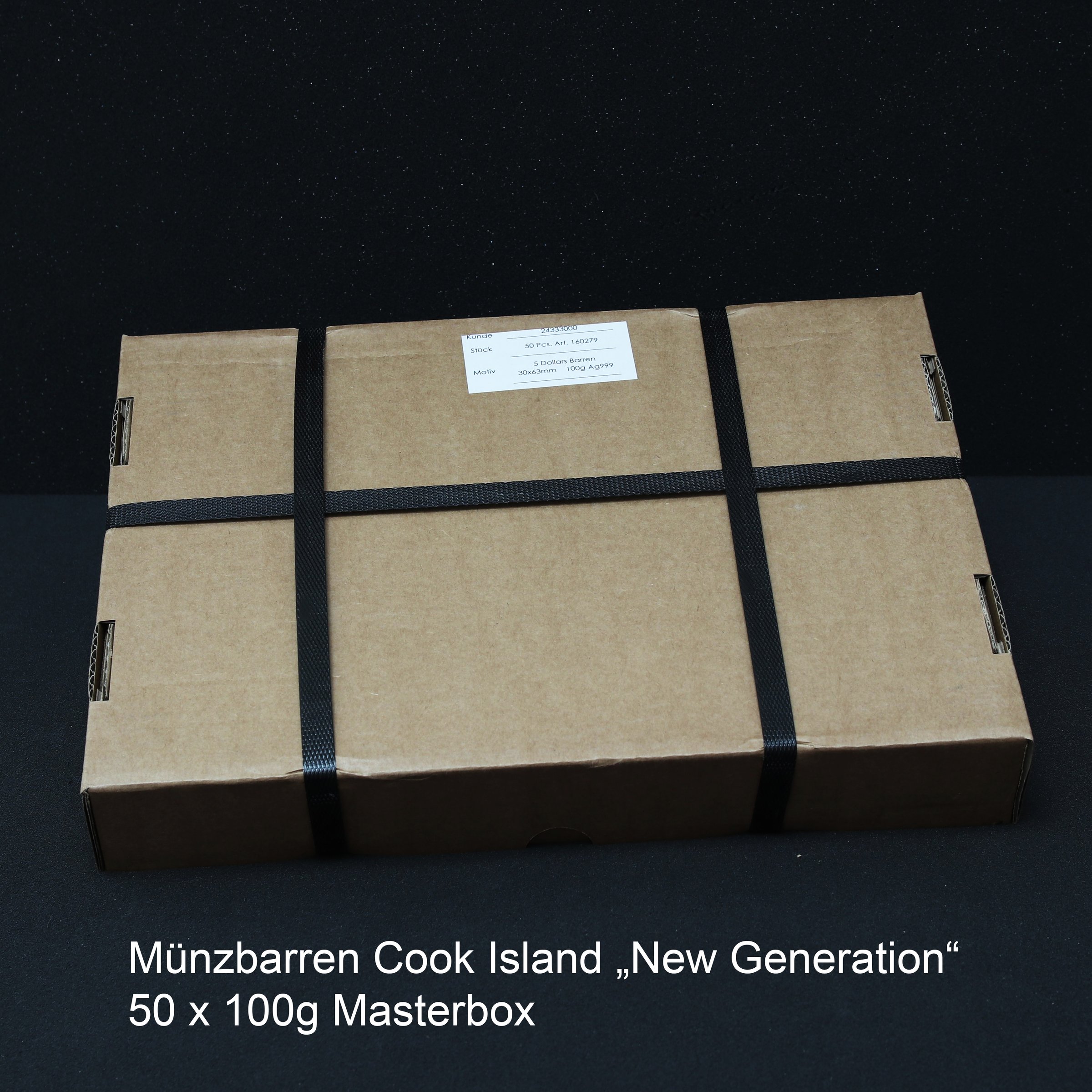 Münzbarren "Cook Islands" 50x 100g (Masterbox) "New Generation" - Hauptansicht