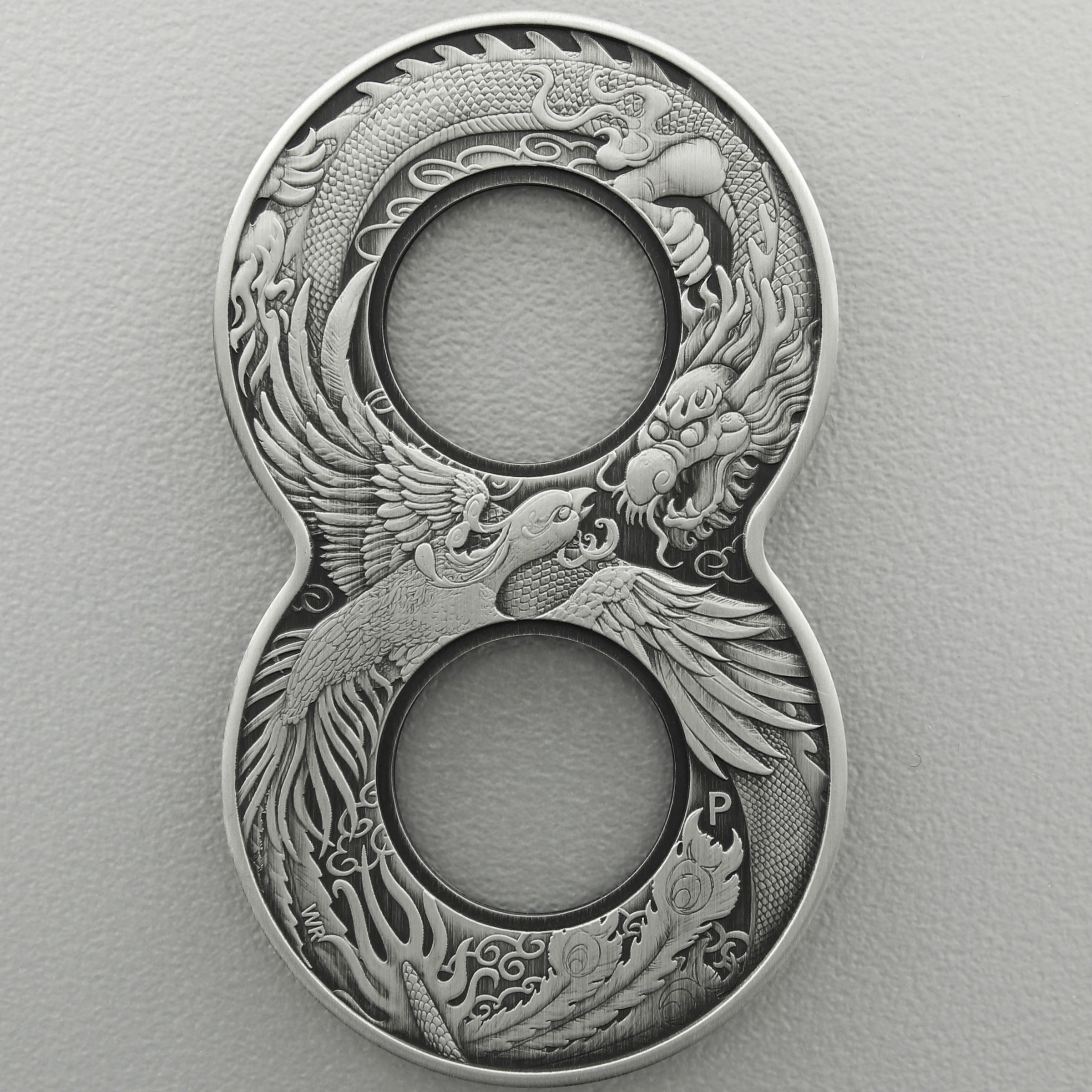 Silbermünze 2oz "Figure 8 Dragon and Phoenix" 2020 (AF) (Australien) - Hauptansicht