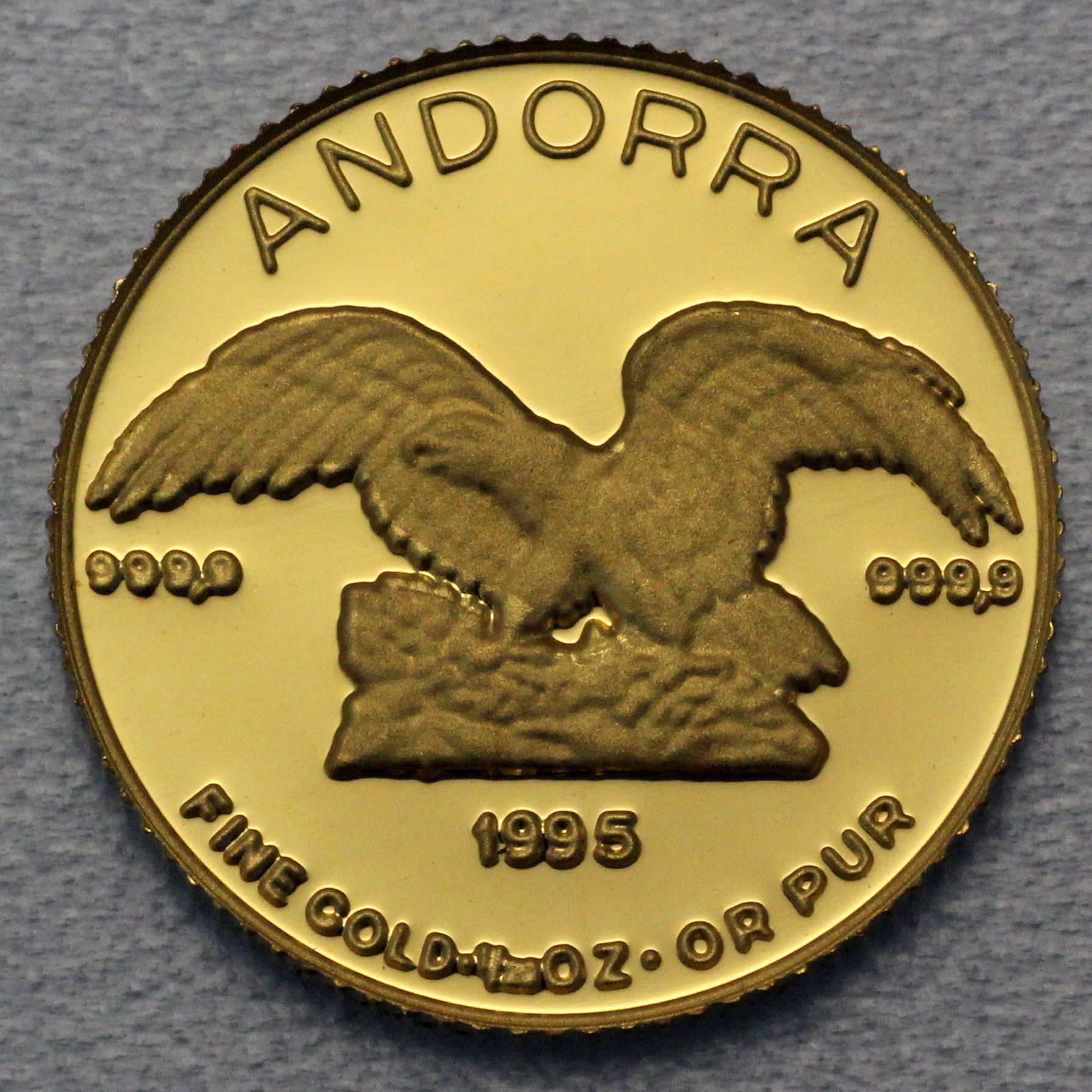 Goldmünze 1/20oz "Andorra Eagle" verschiedene Jahrgänge (Andorra) - Hauptansicht