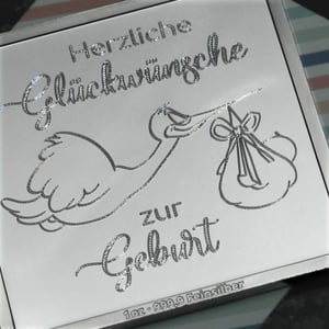 Silberbarren 1oz "Zur Geburt" Gravurbarren quadratisch - Miniaturansicht 6