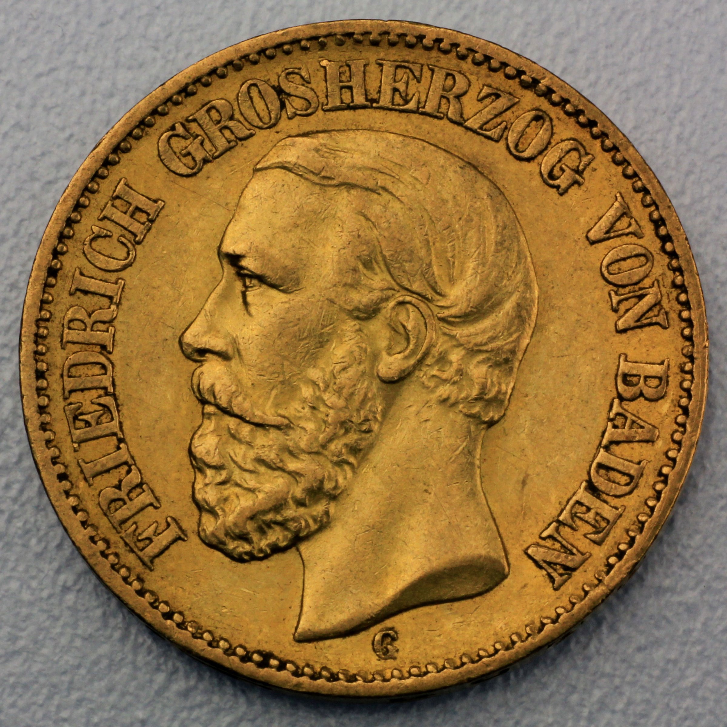 Goldmünze 20 Mark "Friedrich I." 1872-G J.184 (Baden) - Hauptansicht
