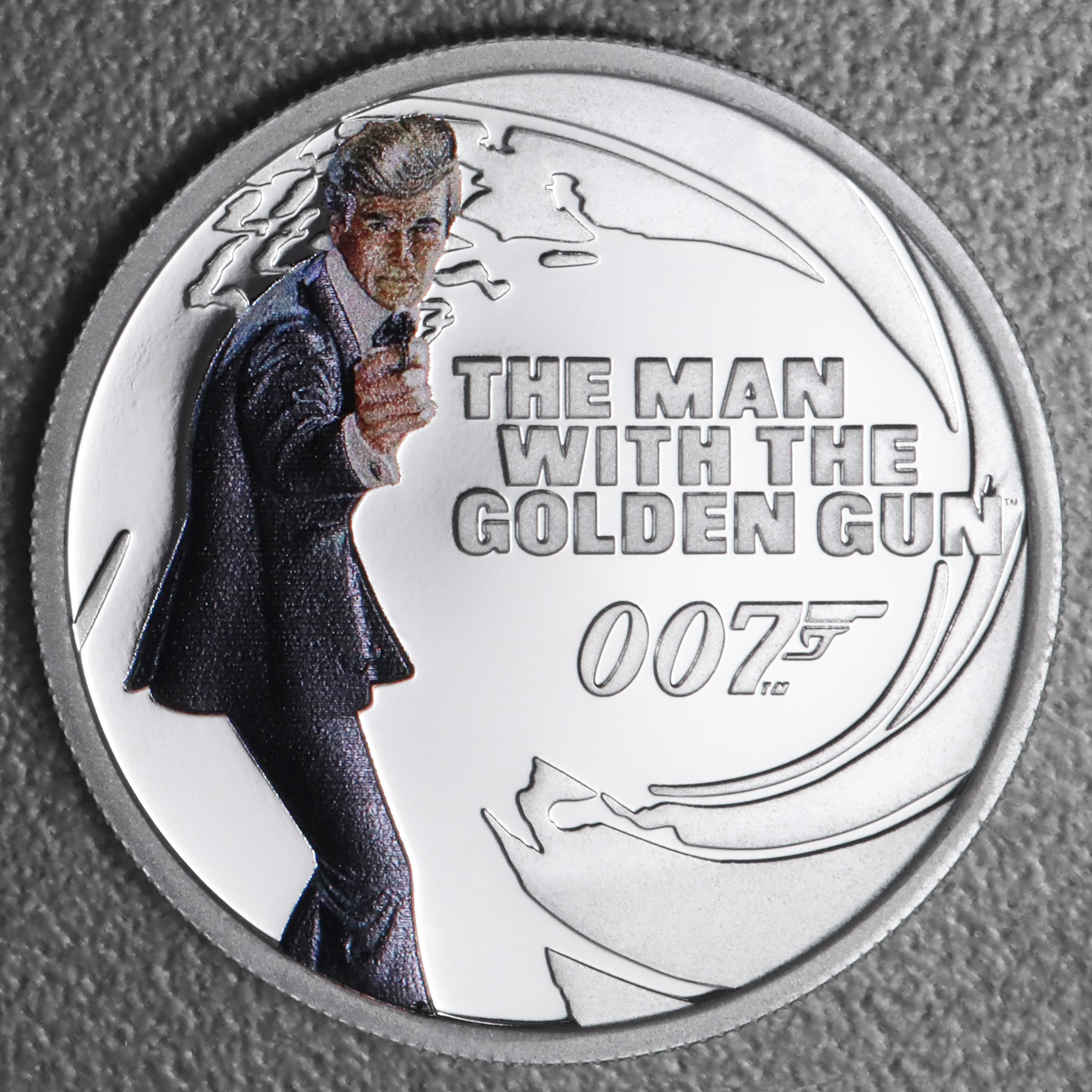 Silbermünzen 1oz +7 x 1/2oz "Roger Moore" 2024 (PP/kol./verg.) Set – 8-teilig James Bond (Tuvalu) - Detailansicht 3