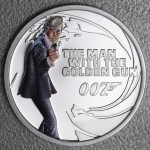 Silbermünzen 1oz +7 x 1/2oz "Roger Moore" 2024 (PP/kol./verg.) Set – 8-teilig James Bond (Tuvalu) - Miniaturansicht 4