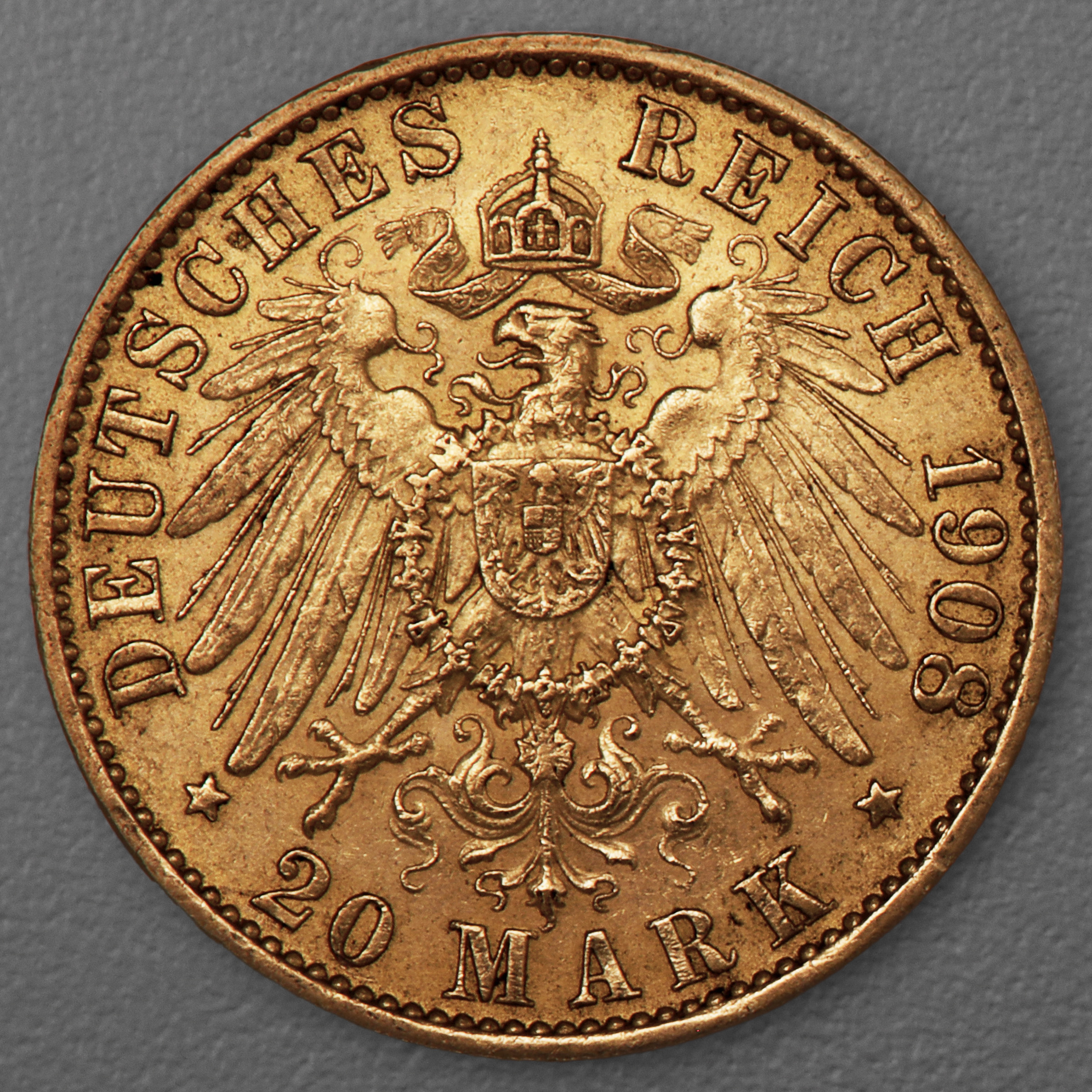 Goldmünze 20 Mark "Wilhelm II." 1908-A J.252 (Preußen) - Detailansicht 1