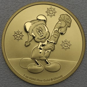 Goldmünze 1oz "Mickey Mouse Christmas" 2020 Disney (Niue) - Hauptansicht