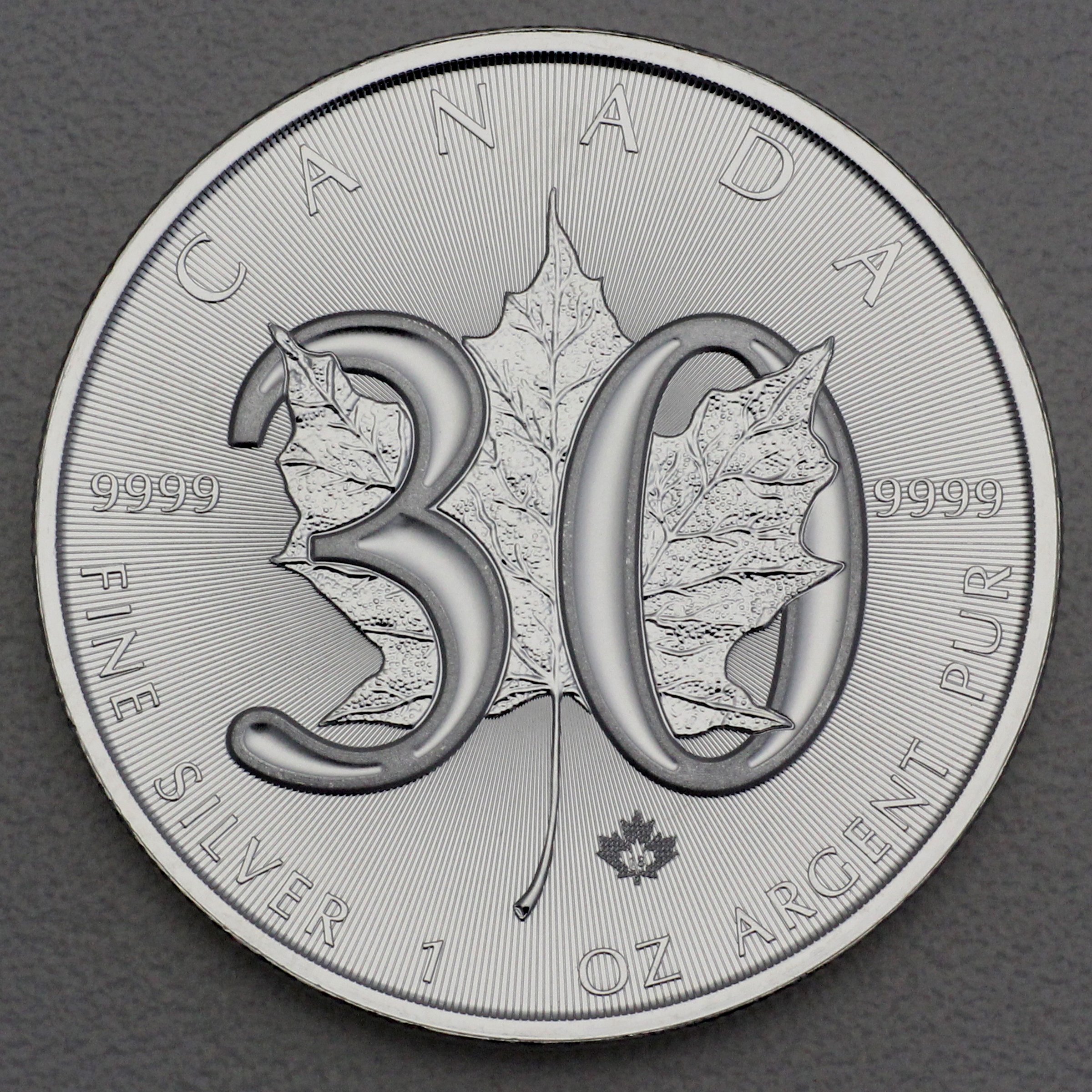 Silbermünze 1oz "Maple Leaf" 2018 30 Jubiläum (Kanada) - Hauptansicht