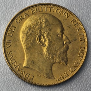 Goldmünze 2 Sovereign "Edward VII." 1902 (Großbritannien) - Hauptansicht