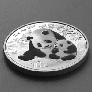 Silbermünze 30g "Panda" 2024 19% (China) - Miniaturansicht 3