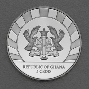 Silbermünze 1oz "Wollnashorn" 2021 Giants of Ice Age (Ghana) - Miniaturansicht 2