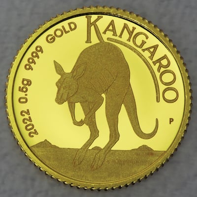 Goldmünze 0,5g "Mini Roo" 2022 Australian Kangaroo (Australien) - Miniaturansicht 1
