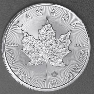 Silbermünze 1oz "Maple Leaf" aktueller Jahrgang diff. (Kanada) - Miniaturansicht 1