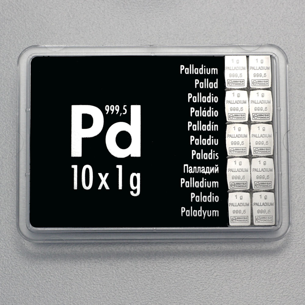 Palladiumtafel (10x 1g Feinpalladium) "CombiBar" - Hauptansicht
