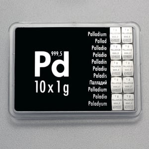 Palladiumtafel (10x 1g Feinpalladium) "CombiBar" - Hauptansicht