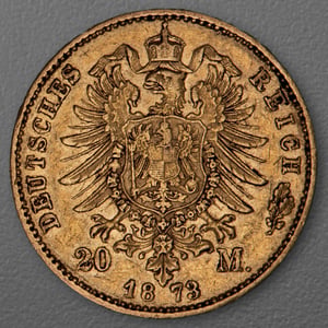 Goldmünze 20 Mark "Ludwig II." 1873-D J.194 (Bayern) - Miniaturansicht 2
