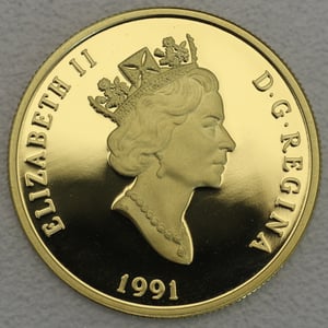 Goldmünze 200 Dollar "Hockey" 1991 (Kanada) - Miniaturansicht 2