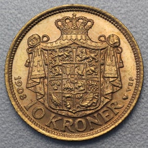 Goldmünze 10 Kronen "Frederik VIII." (Dänemark) - Miniaturansicht 2