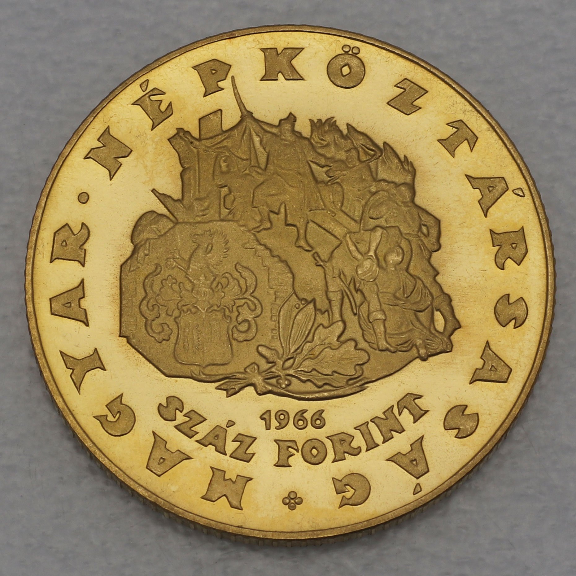 Goldmünze 100 Forint "Zrinyi Miklos" 1966 (Ungarn) - Detailansicht 1