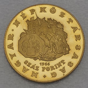 Goldmünze 100 Forint "Zrinyi Miklos" 1966 (Ungarn) - Miniaturansicht 2