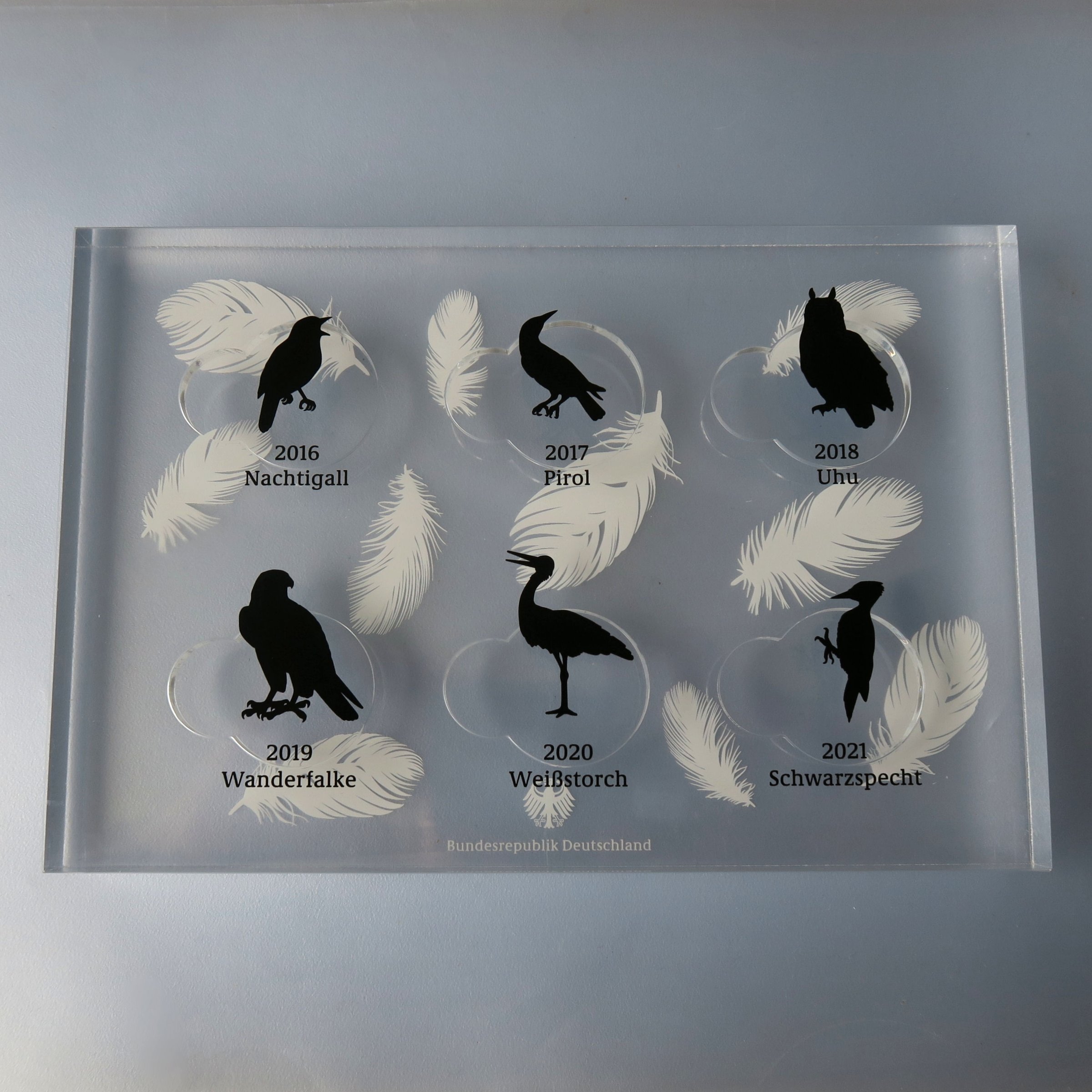 Goldmünzen 6 x 20 Euro "Heimische Vögel" 2016-2021 Set – 6-teilig (Deutschland) - Detailansicht 1