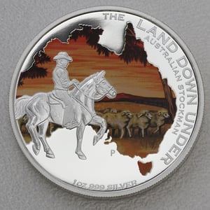 Silbermünze 1oz "Australian Stockman 2014" Land down under (Australien) - Miniaturansicht 1