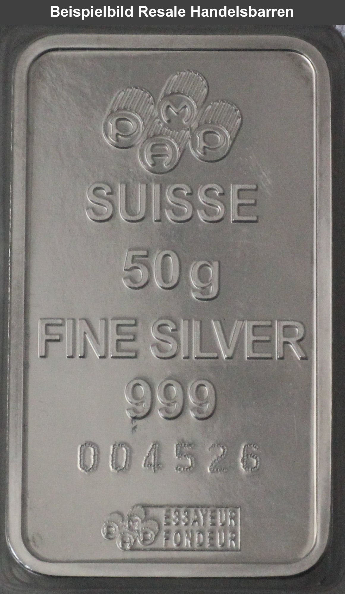 Silberbarren 50g (Resale) - Detailansicht 3