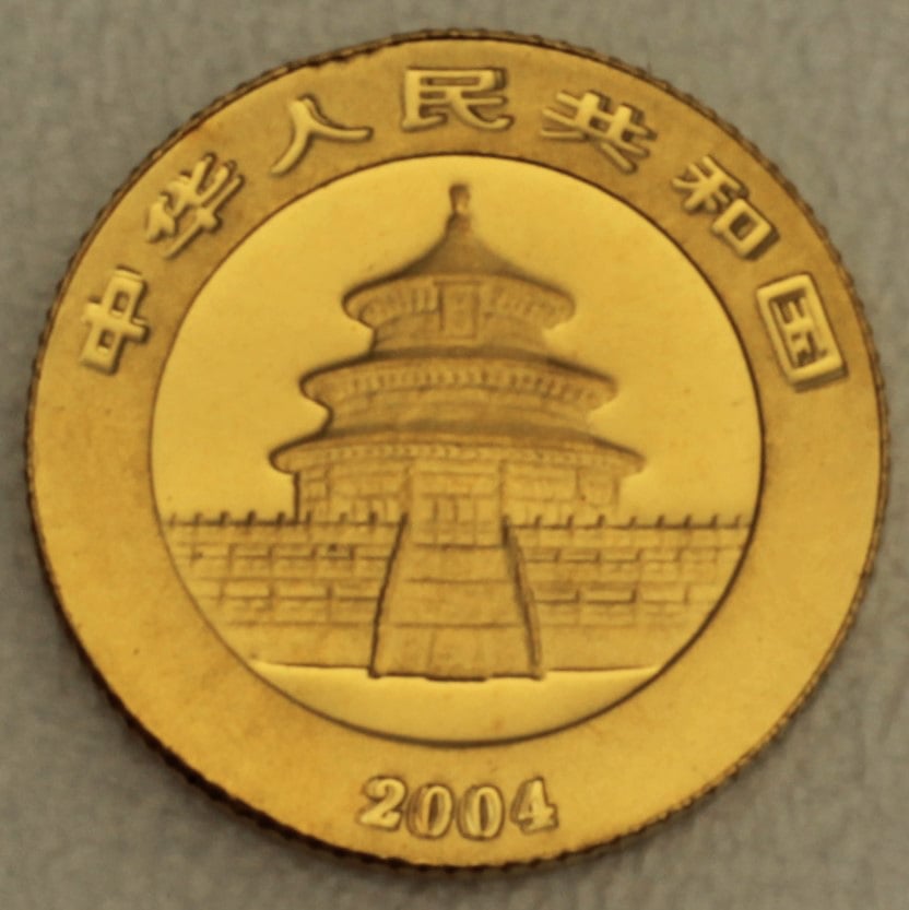 Goldmünze 1/20oz "Panda" 2004 (China) - Detailansicht 1