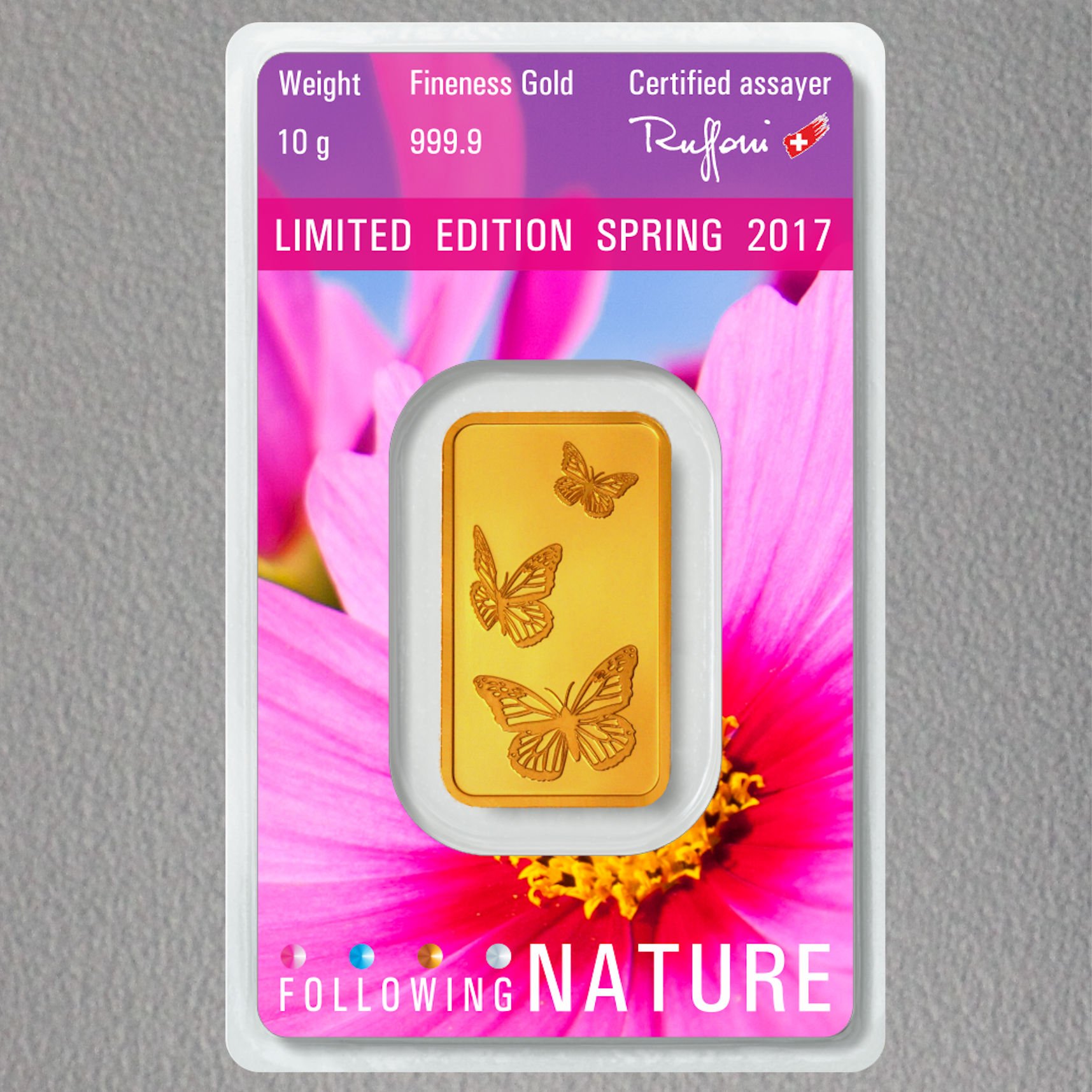 Goldbarren (4x 10g) "Following Nature" ARGOR - Detailansicht 8