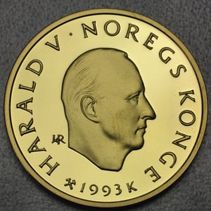 Goldmünze 1500 Kroner "Telemark" 1993 (Norwegen) - Miniaturansicht 2
