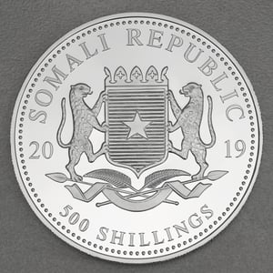 Silbermünze 5oz "Elefant" 2019 African Wildlife (Somalia) - Miniaturansicht 2