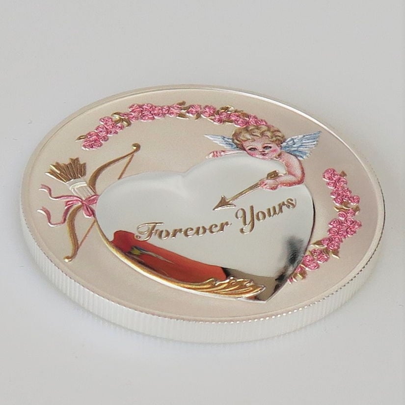 Silbermedaille 1oz "Forever Yours" PAMP - Detailansicht 1