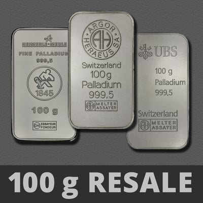 Palladiumbarren 100g "Resale" - Miniaturansicht 1
