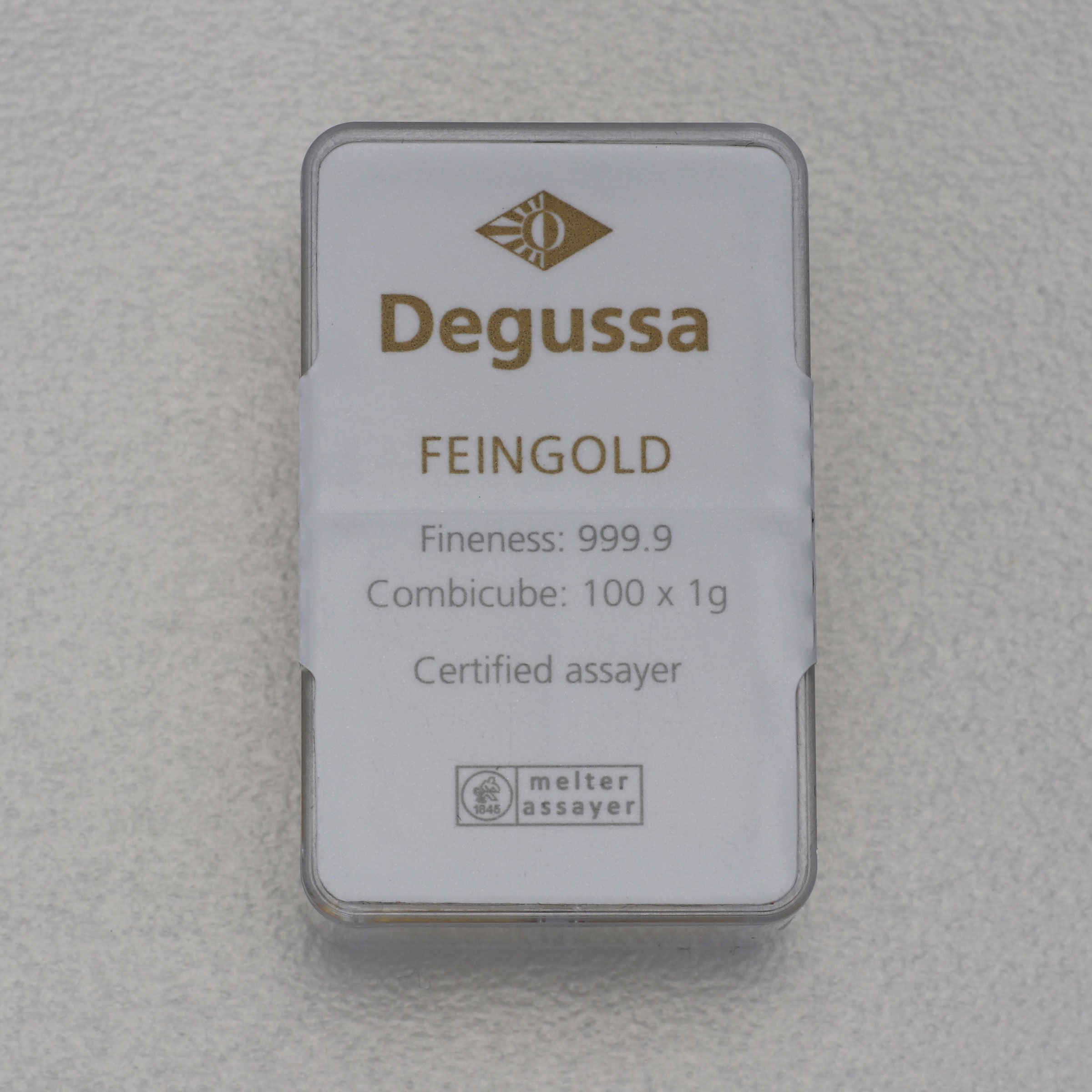 Goldbarren 100x 1g DEGUSSA Combicube - Detailansicht 1