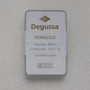 Goldbarren 100x 1g DEGUSSA Combicube - Miniaturansicht 2