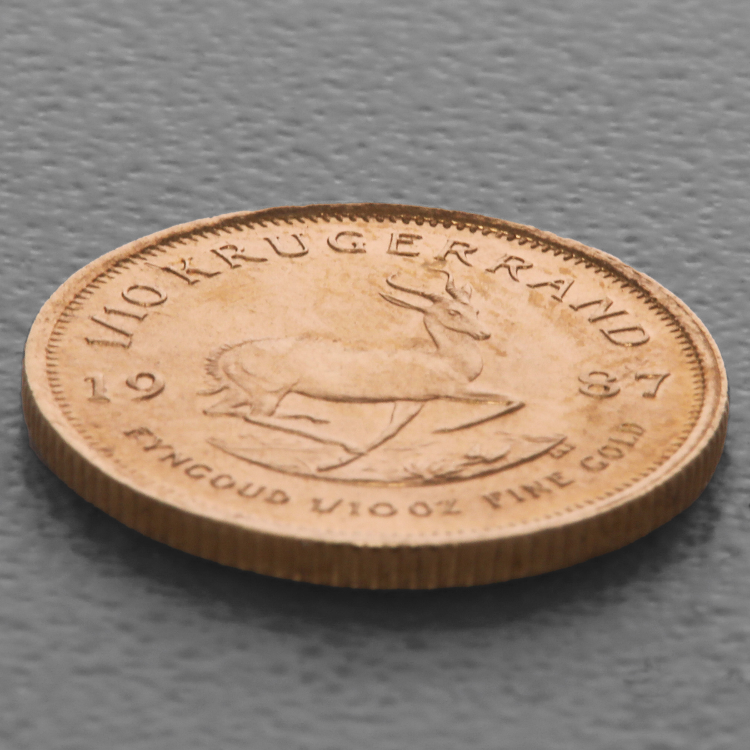 Goldmünze 1/10oz "Krügerrand" 1987 (Südafrika) - Detailansicht 2