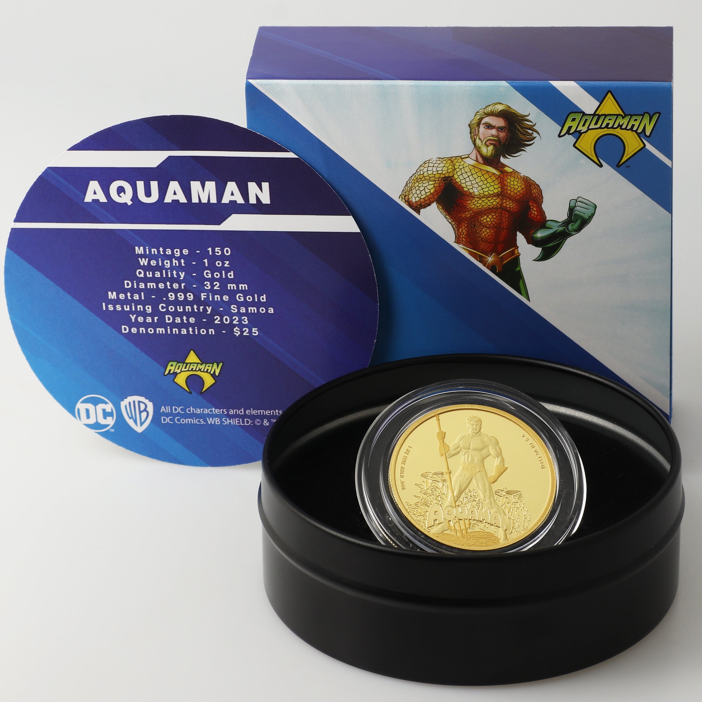 Goldmünze 1oz "Aquaman™" 2023 DC Comics (Samoa) - Detailansicht 2